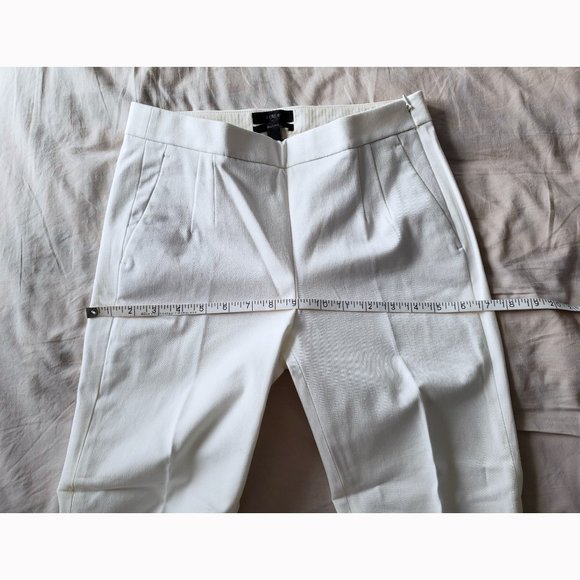 NWOT J. Crew Ivory Bi-Stretch Cotton Martie Pants (2P) - Picture 13 of 13